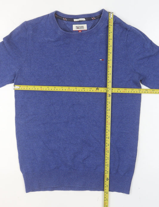Tommy Hilfiger Men Blue Cotton Pullover Jumper M Crew Neck