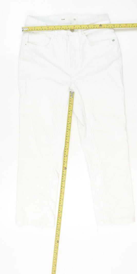 Dunnes Stores Women’s White Crop Jeans Size 8 Regular Fit