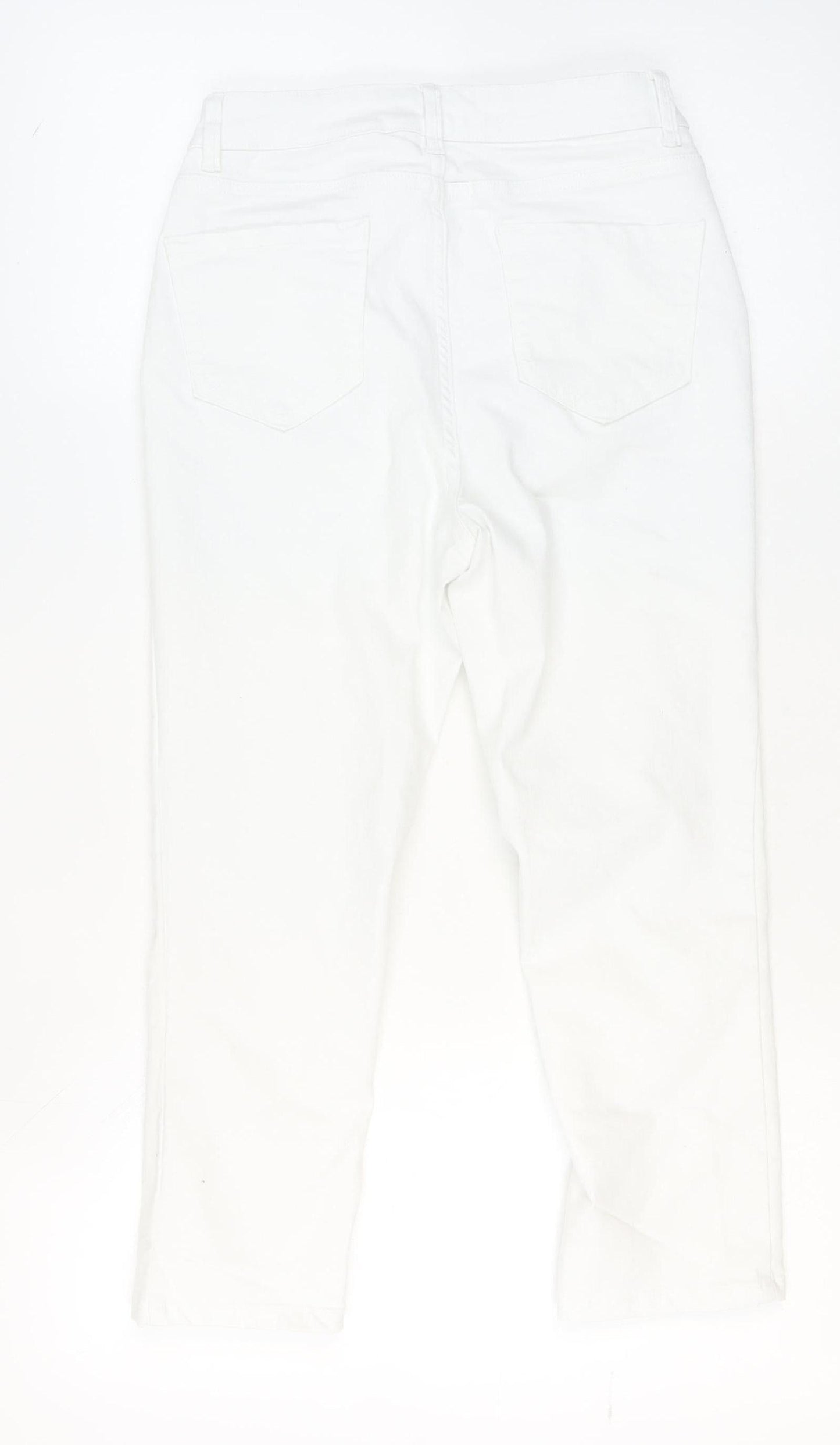 Dunnes Stores Women’s White Crop Jeans Size 8 Regular Fit