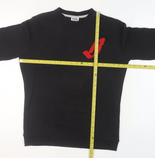 Billionaire Boys Club Men's Black Embroidered Logo Pullover Sweatshirt Size S