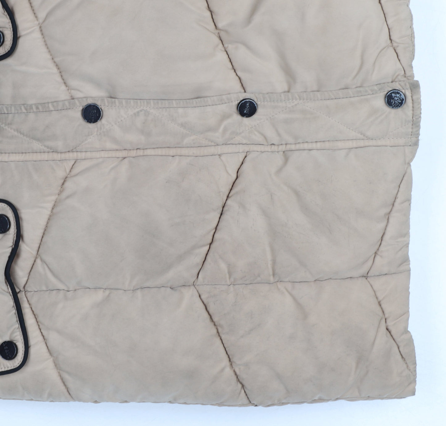 Lipsy Girls Beige Black Faux Fur Hooded Long Puffer Coat 6 Years
