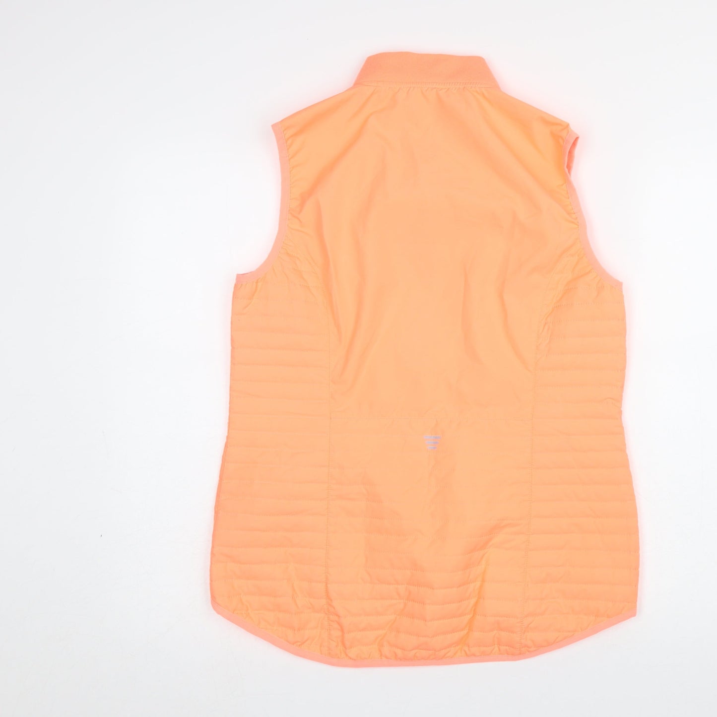 Next Womens Orange Sleeveless Zip Waistcoat Size 14 Polyester Lined
