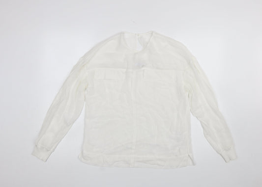 Reiss Women’s White Long Sleeve Viscose Blouse Size S