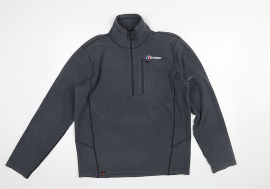 Berghaus Men's Grey Fleece Pullover 1/4 Zip Sweatshirt Size M