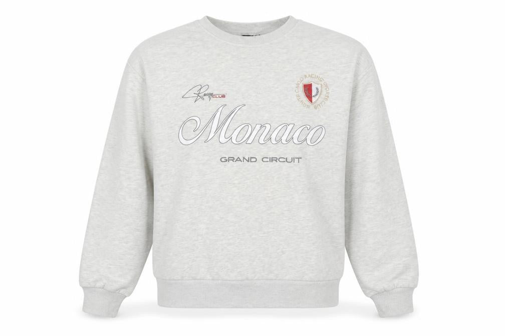 Stradivarius Women Grey Monaco Grand Circuit Pullover Sweatshirt S
