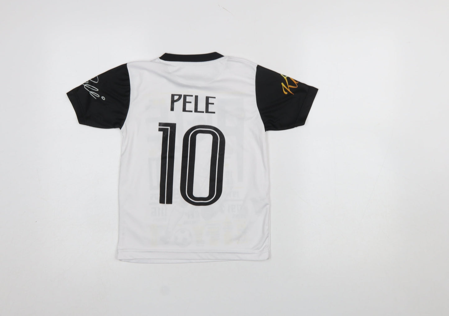 Nike Boys White Pele Football Dri-Fit Short Sleeve Jersey T-Shirt 8 Years