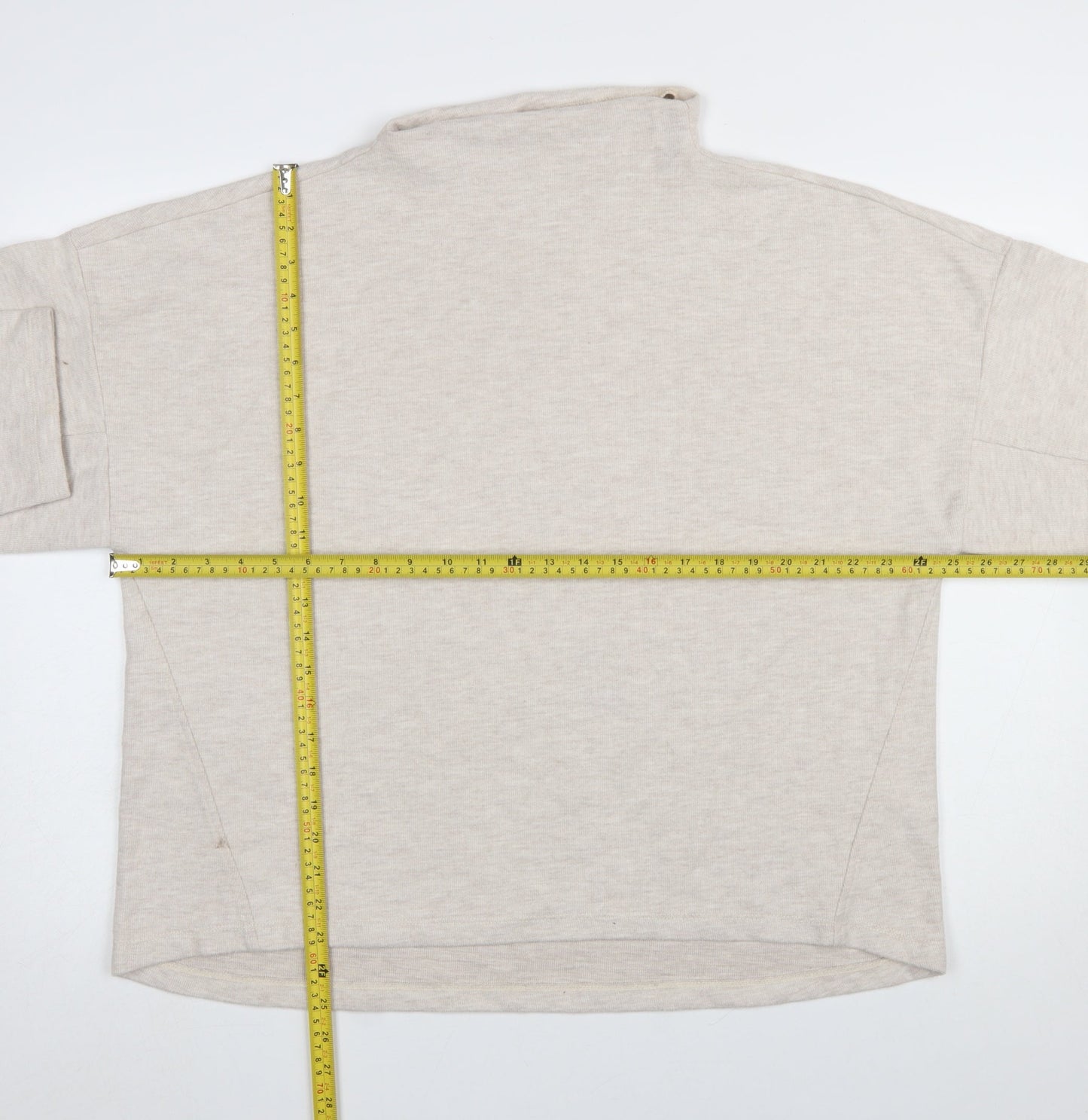 River Island Women Beige L Relaxed Fit Pullover Sweatshirt