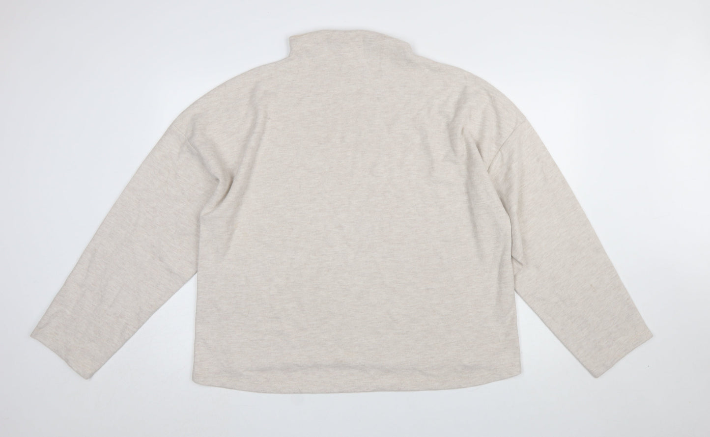 River Island Women Beige L Relaxed Fit Pullover Sweatshirt