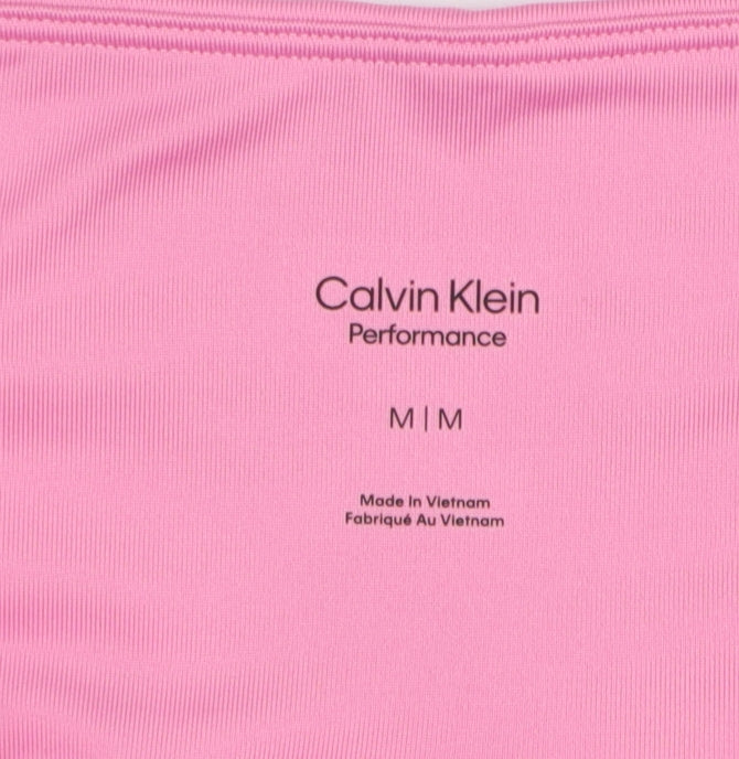 Calvin Klein Women’s Pink Biker Activewear Shorts M Slim Fit