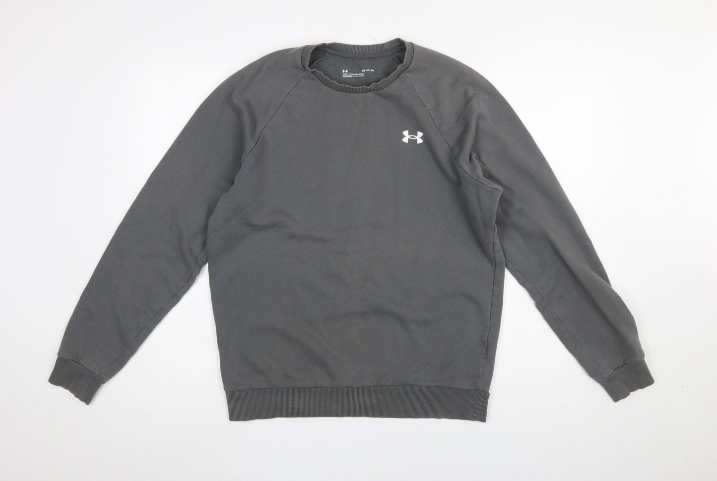 Under Armour Men Grey Small Pullover Crew Neck Sweatshirt