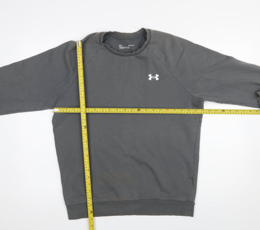 Under Armour Men Grey Small Pullover Crew Neck Sweatshirt