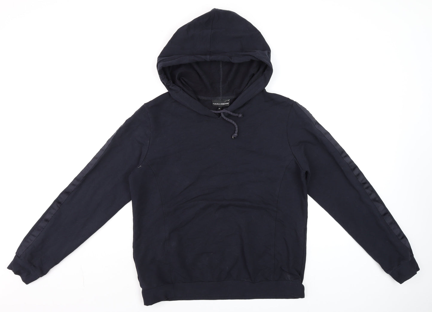 European Culture Men's Navy Blue Pullover Hoodie XL Cotton Blend