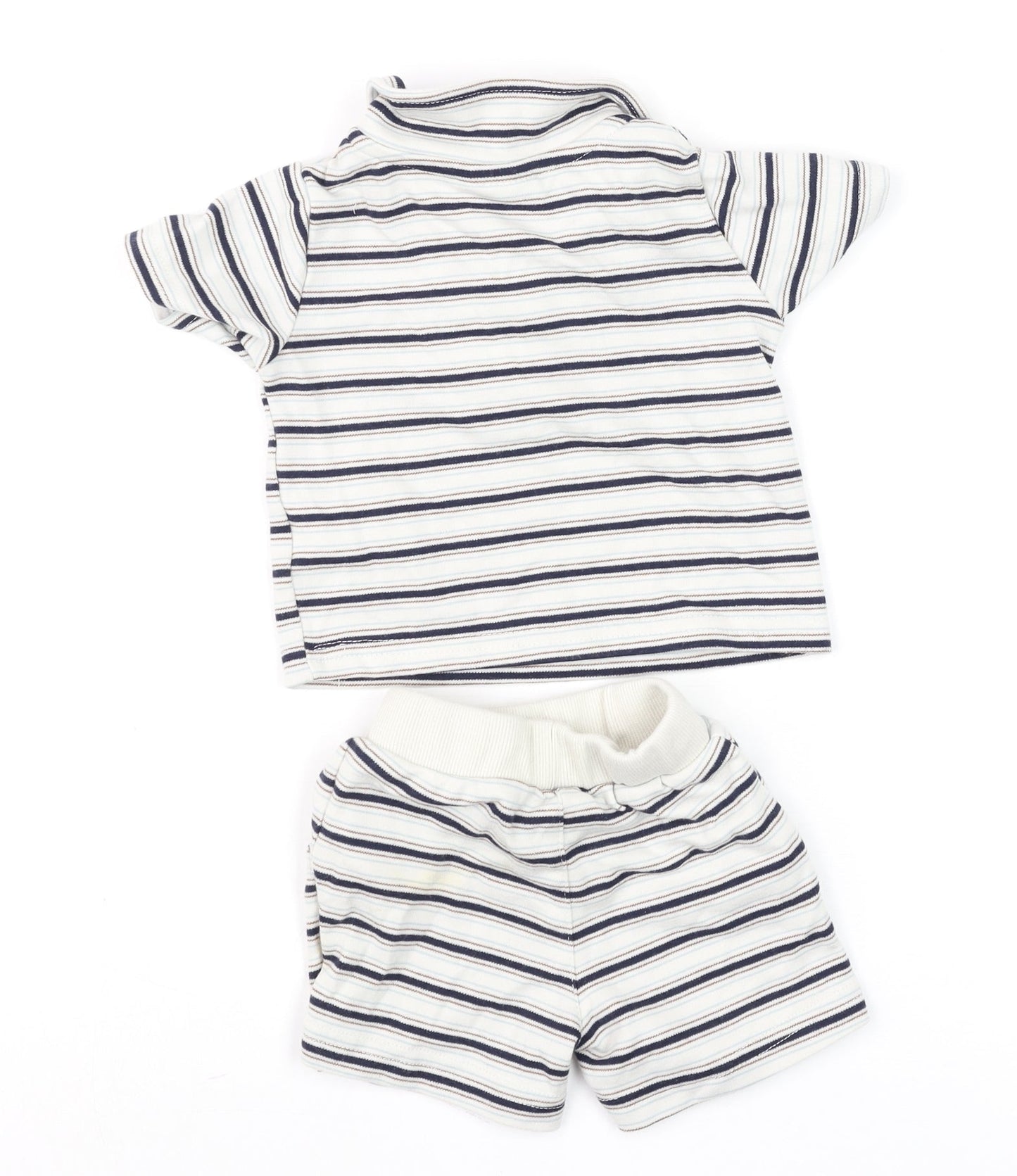 Calvin Klein Unisex Baby Multicoloured 3-6M Striped Jersey Shorts Set