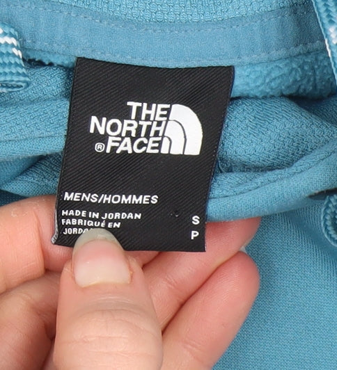 The North Face Men's Blue Pullover Hoodie Size S Fleece Logo Outdoor