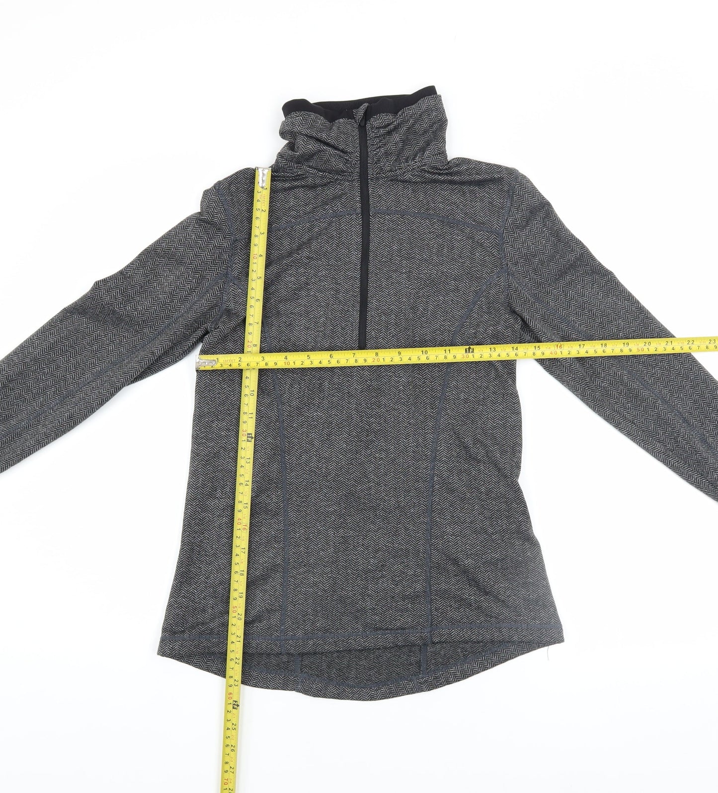 Mondetta Women's Grey 1/4 Zip Pullover Sweatshirt UK 10