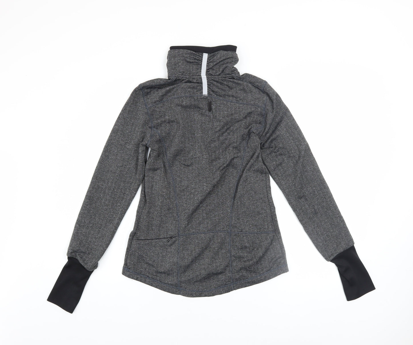 Mondetta Women's Grey 1/4 Zip Pullover Sweatshirt UK 10