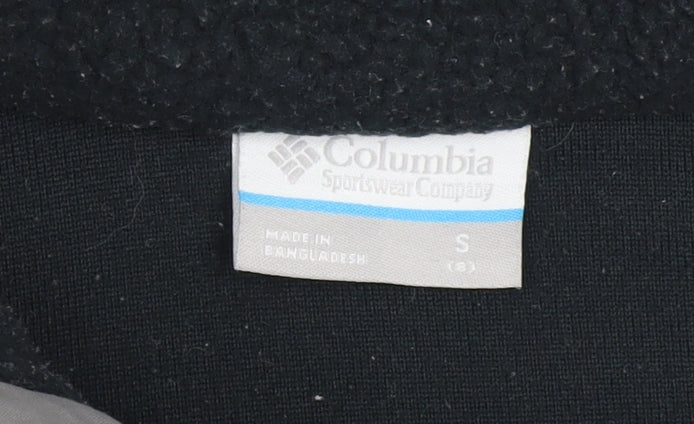 Columbia Girls Black Fleece Henley Sweatshirt Size S Outdoor Pullover