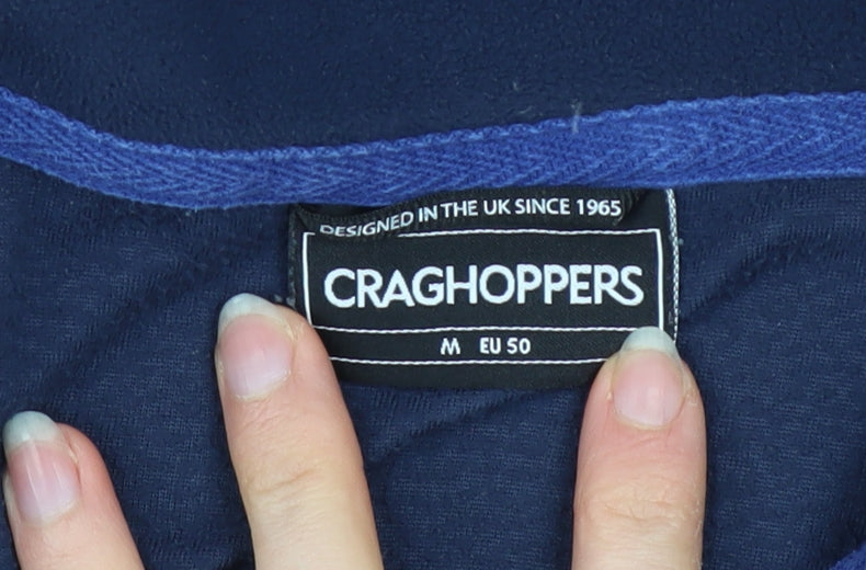 Craghoppers Men's Blue Fleece Half Zip Sweatshirt Size M Outdoor Pullover