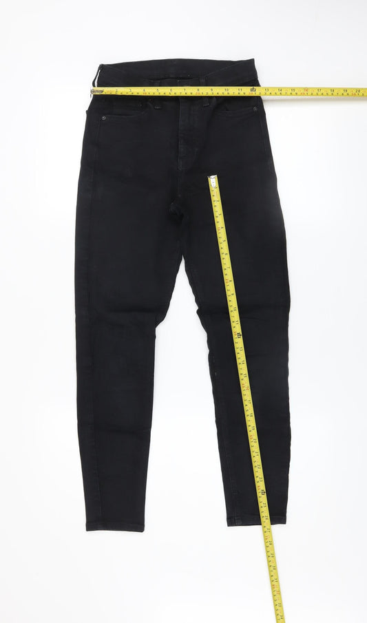Topshop Women's Black High Rise Skinny Jeans Size 8 Regular