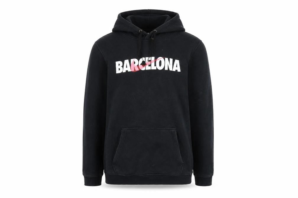 Nike Men's Black Barcelona Graphic Pullover Hoodie Size S