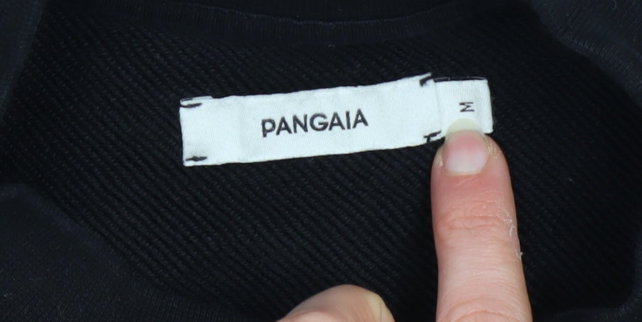 Pangaia Men's Black Long Sleeve Organic Cotton Pullover Sweatshirt M