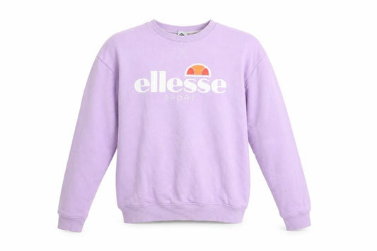 Ellesse Women's Purple Logo Crew Neck Sweatshirt UK 8