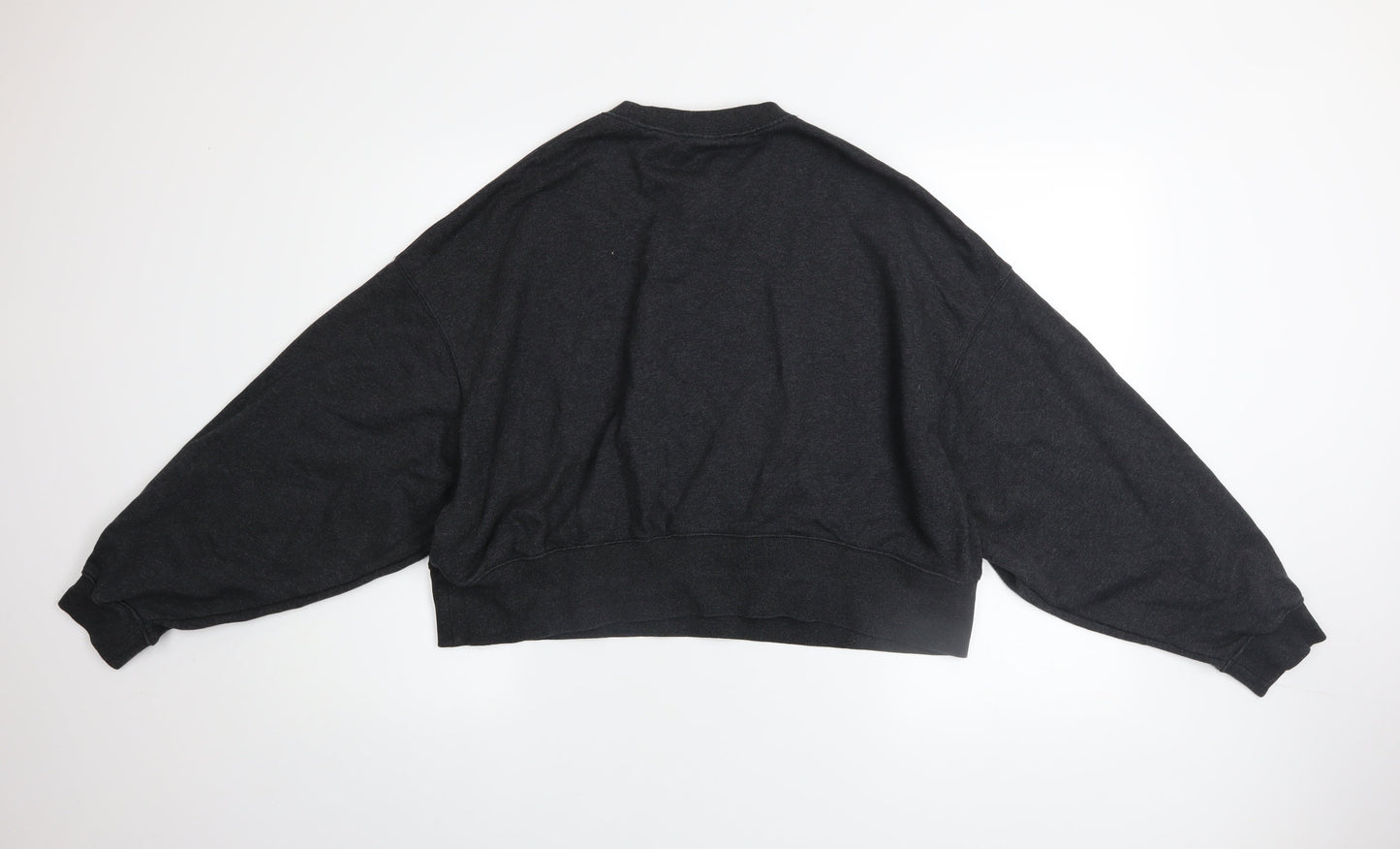Nike Womens Black XS Pullover Sweatshirt 80% Cotton Relaxed Fit