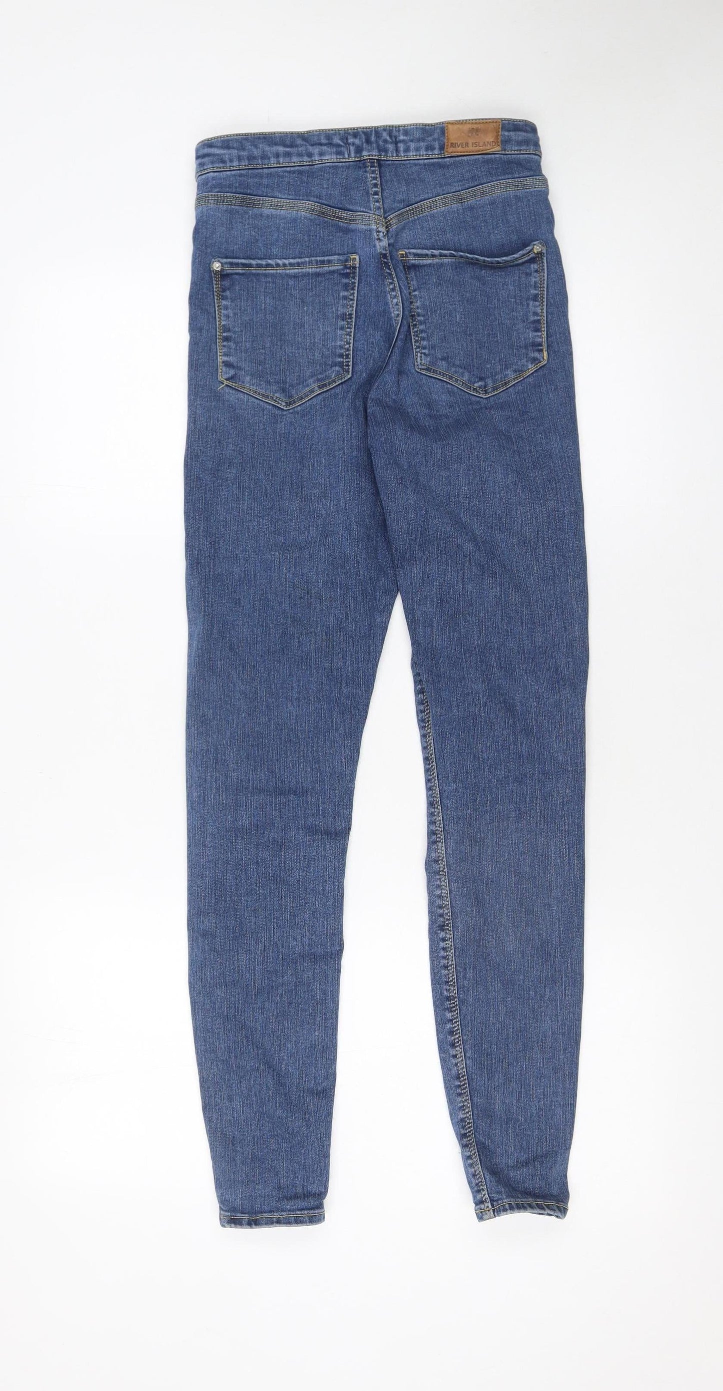 River Island Women’s Blue Skinny Mid Rise Stretch Jeans Size 6
