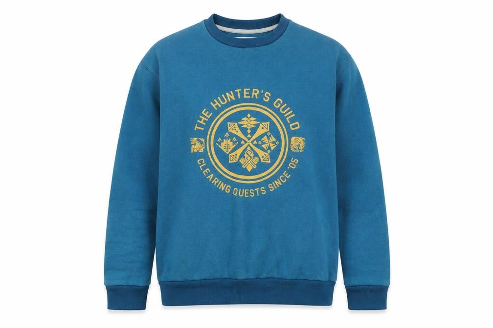 Insert Mens Coin Blue Graphic Print Pullover Sweatshirt Size S