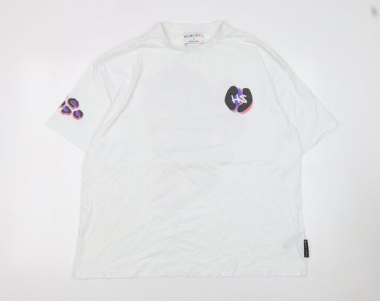 Helen Steele x Dunnes Stores White Animal Print Women's L T-Shirt