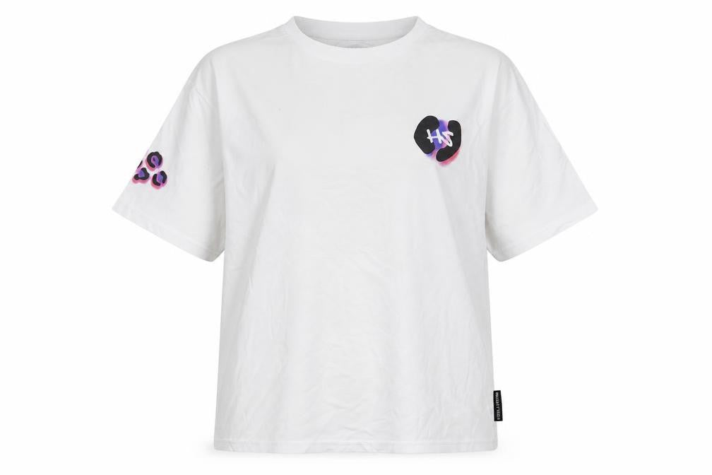 Helen Steele x Dunnes Stores White Animal Print Women's L T-Shirt