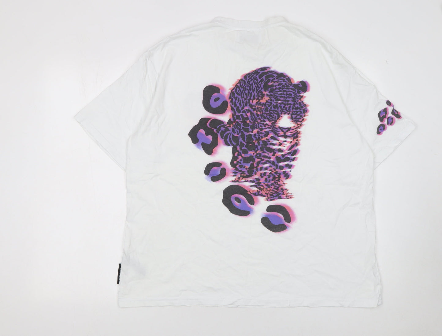 Helen Steele x Dunnes Stores White Animal Print Women's L T-Shirt