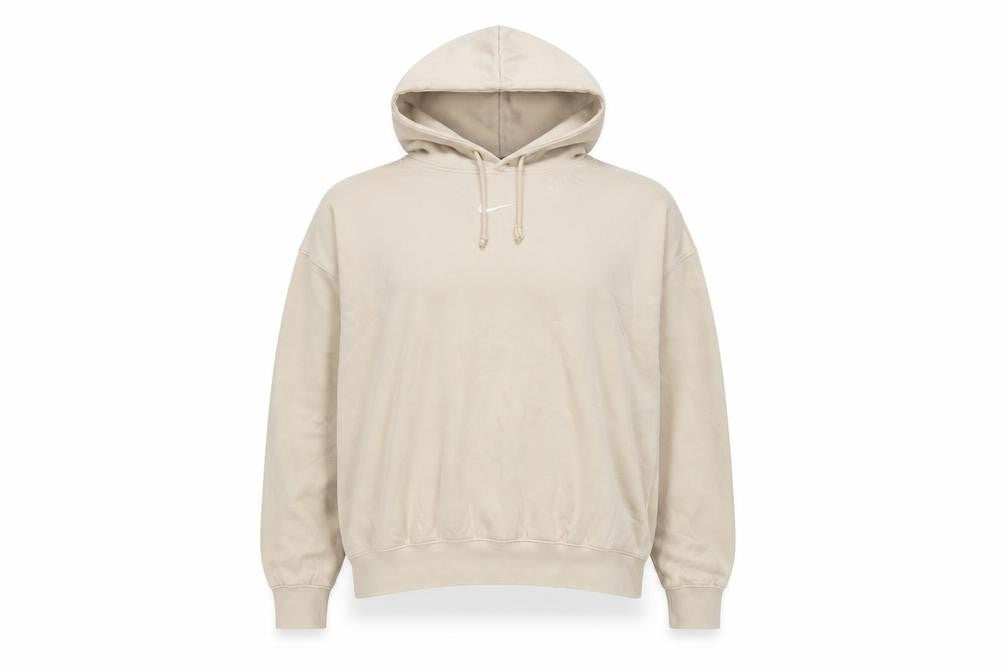 Nike Women’s Beige Pullover Hoodie M Cotton Blend Casual