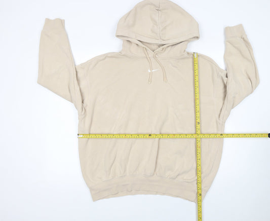 Nike Women’s Beige Pullover Hoodie M Cotton Blend Casual