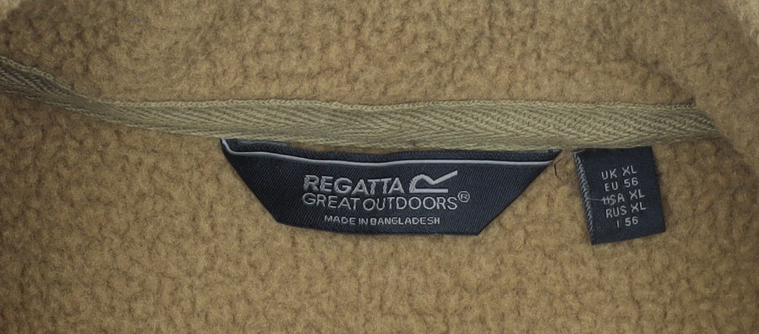 Regatta Men Brown XL Fleece Jacket Full Zip Outdoor Hiking