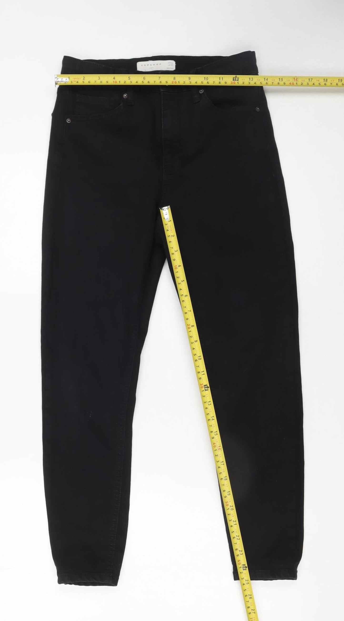 Topshop Women’s Black High Rise Skinny Jeans Size 10