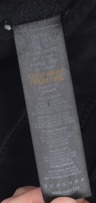 Topshop Women’s Black High Rise Skinny Jeans Size 10