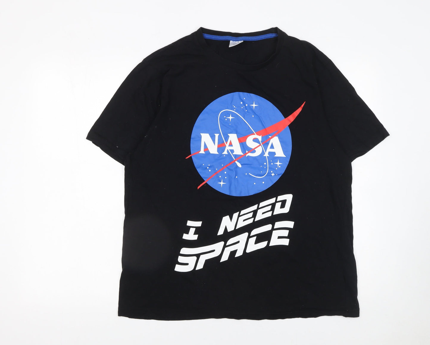 International Space Archives Men's Black NASA Graphic T-Shirt Size L