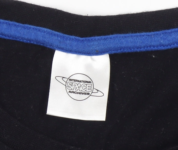 International Space Archives Men's Black NASA Graphic T-Shirt Size L