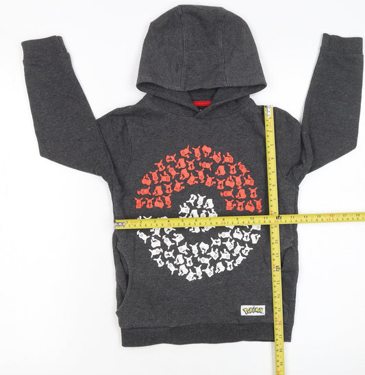 Character.com Boys Grey Pokemon Hoodie 5-6 Years Pullover Fleece