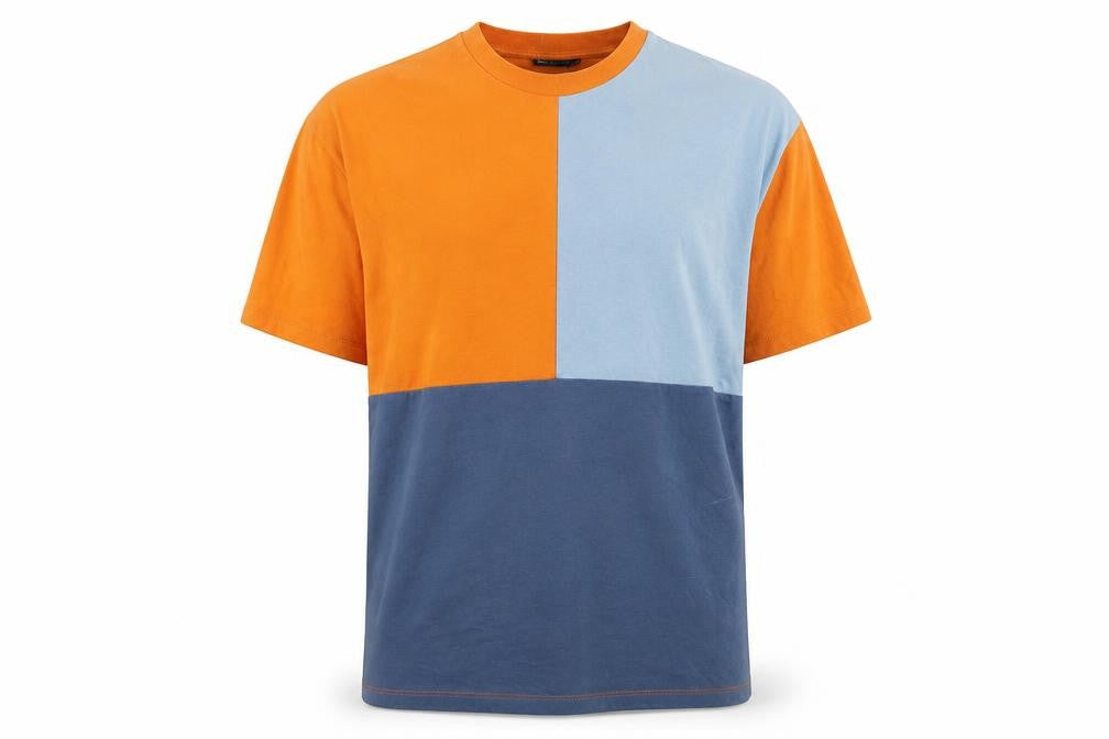 Front view of ASOS Design Men's Multicoloured Crew Neck Short Sleeve Cotton T-Shirt M