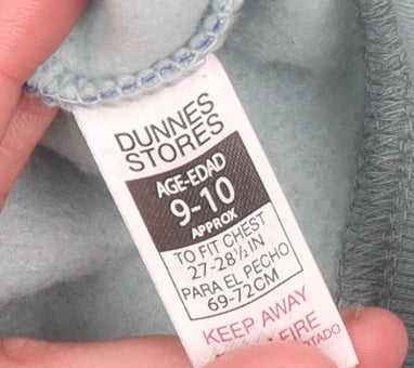 Dunnes Stores Boys Blue Striped Pullover Sweatshirt 9-10 Years Skateboarding Print