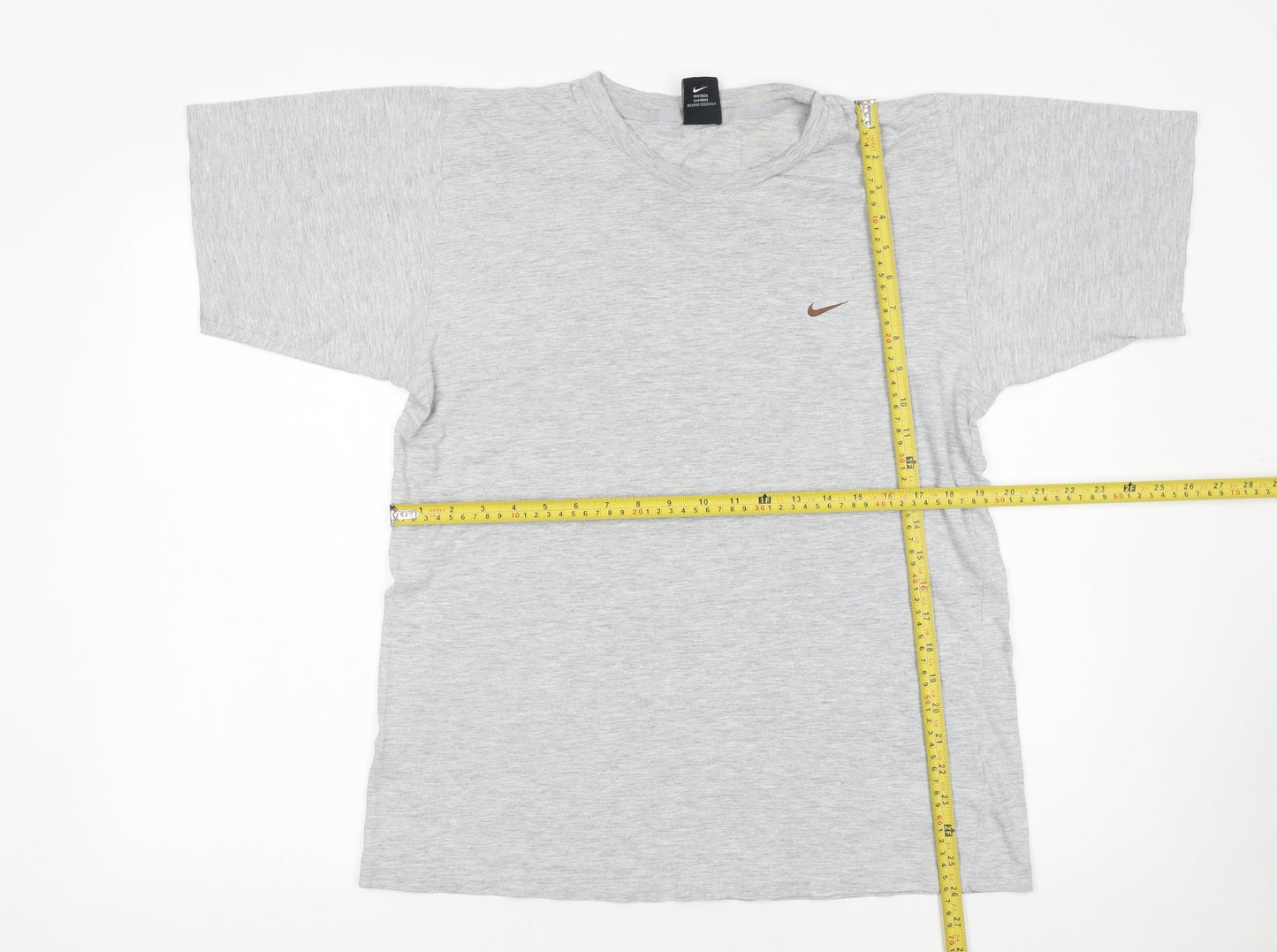 Nike Men's Grey Short Sleeve Crew Neck Cotton T-Shirt Size M