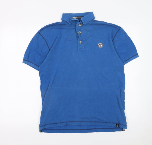 Tog Twenty Four Men's Blue Cotton Short Sleeve Polo Shirt M