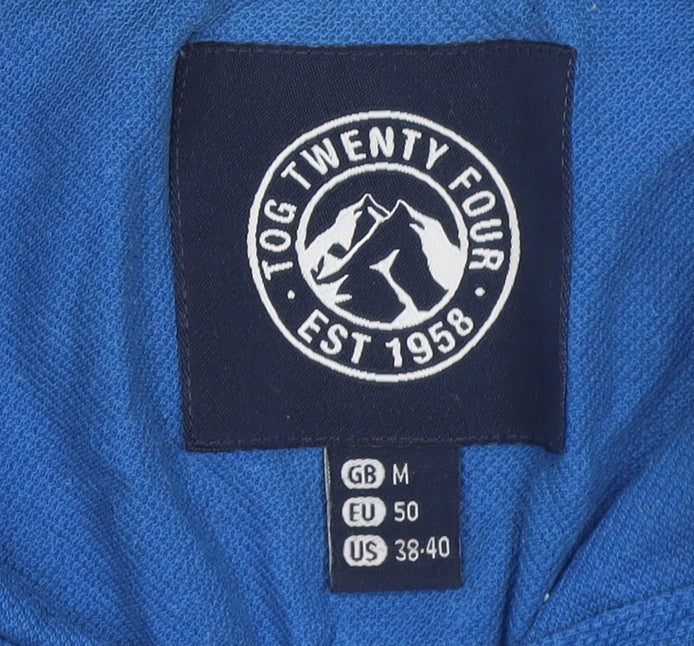 Tog Twenty Four Men's Blue Cotton Short Sleeve Polo Shirt M
