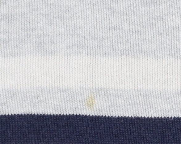 McKenzie Men’s Grey Striped Crew Neck Cotton Pullover Jumper XL