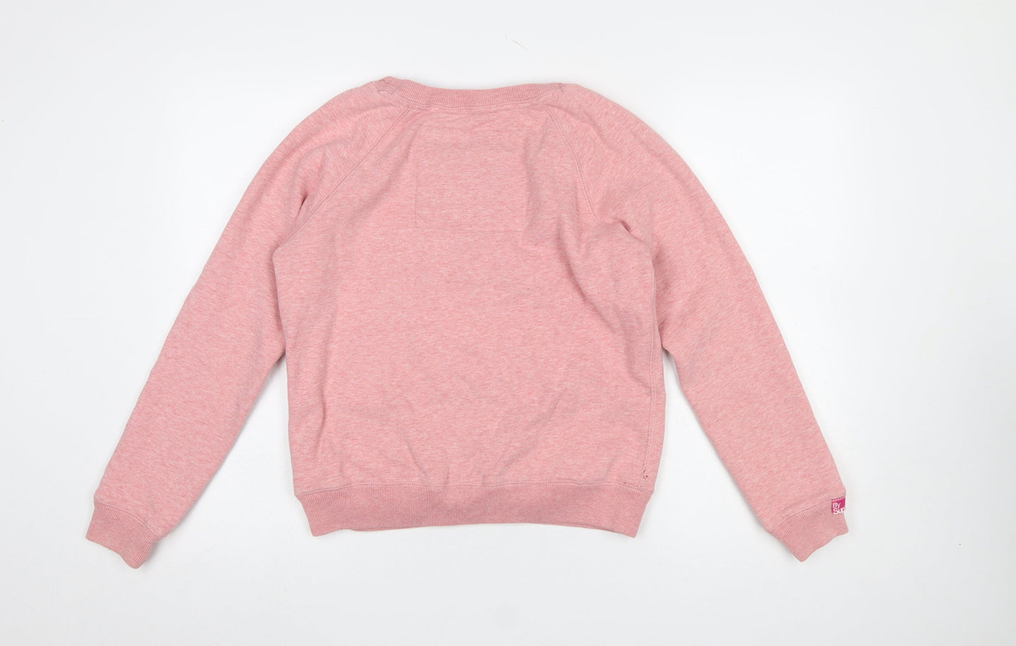 Superdry Womens Pink Pullover Sweatshirt Medium Cotton Blend