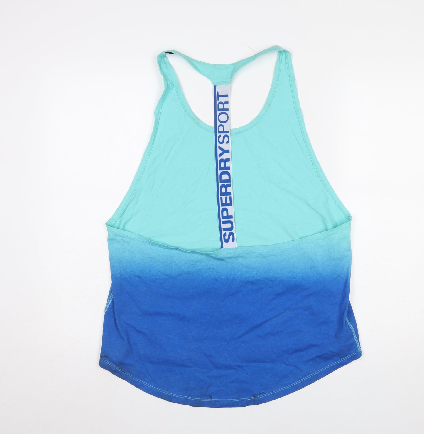 Superdry Women Blue XL Racerback Tank Top Sports Activewear
