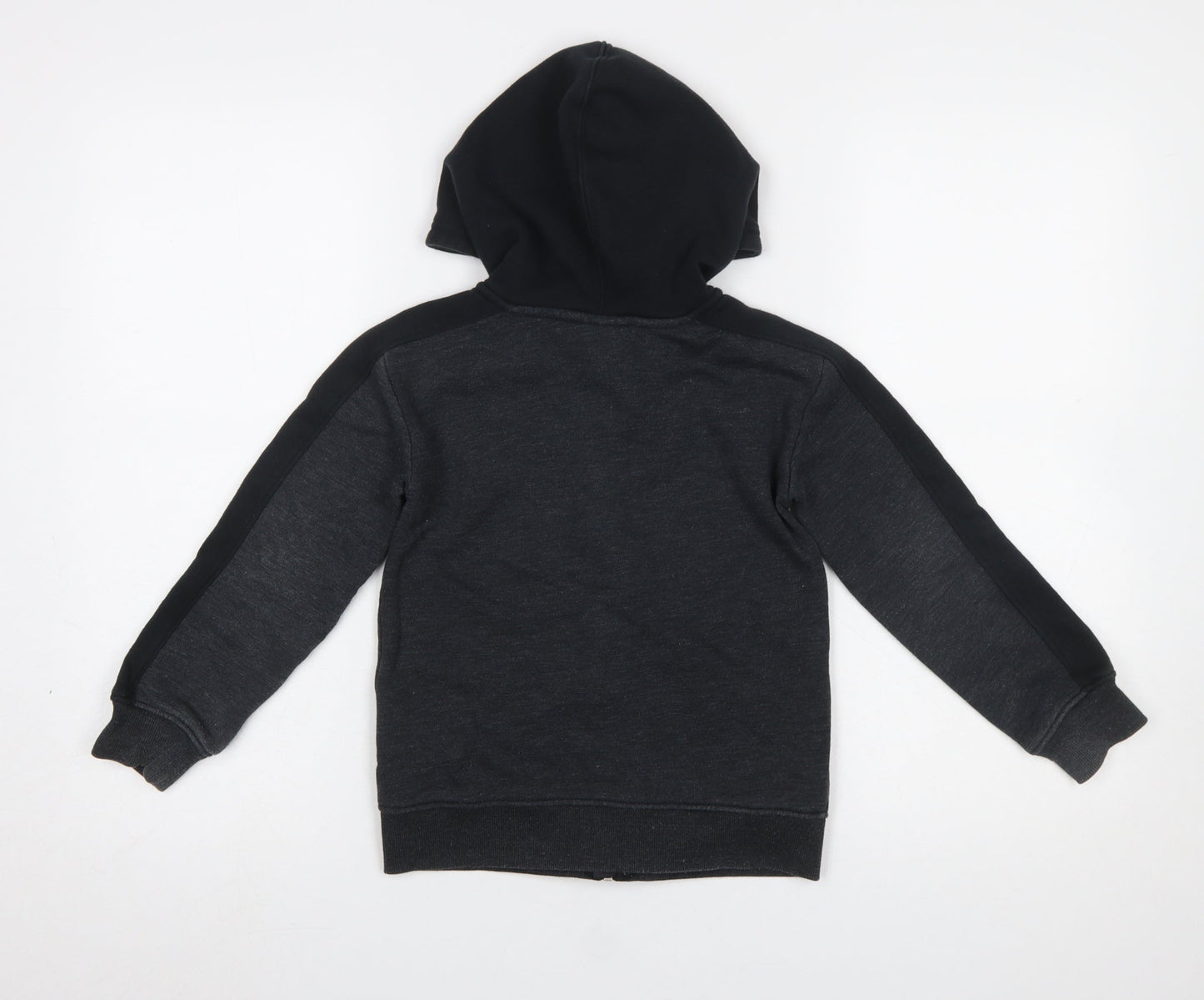 Under Armour Boys Black Full Zip Hoodie 5-6 Years Cotton Blend