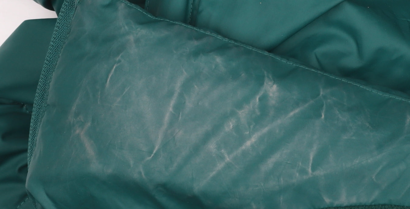 Tommy Hilfiger Women’s Green Puffer Jacket S Hooded Mid-Length Winter Coat